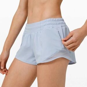 Lululemon 4” Hotty Hot shorts Light Blue